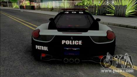 Ferrari 458 Italia Police for GTA San Andreas