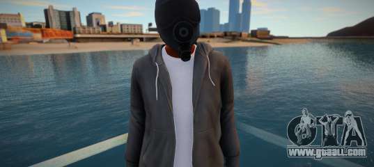 Black guy in a mask