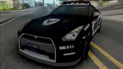 Nissan GT-R Black Edition Police for GTA San Andreas