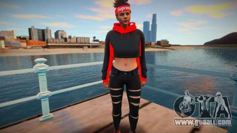 GTA Online Skin Ramdon Female Samira Big Afro 1 for GTA San Andreas
