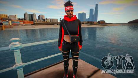 GTA Online Skin Ramdon Female Samira Big Afro 3 for GTA San Andreas