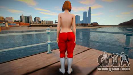 KOF Soldier Girl - RED Brown hair Topless 1 for GTA San Andreas
