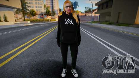 GTA Online Female Outher Style Alan Walker 1 for GTA San Andreas