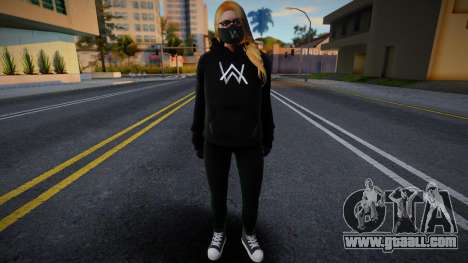 GTA Online Female Outher Style Alan Walker 2 for GTA San Andreas