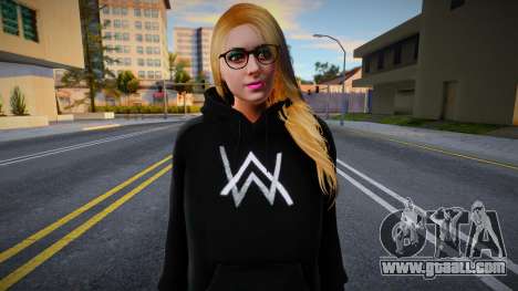 GTA Online Female Outher Style Alan Walker 1 for GTA San Andreas