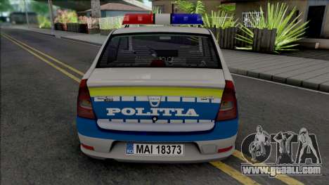 Dacia Logan Politia Romana for GTA San Andreas