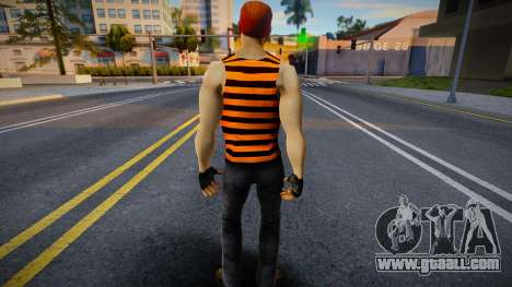 Postal Dude in a striped T-shirt for GTA San Andreas