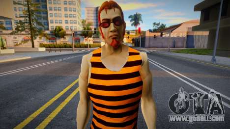 Postal Dude in a striped T-shirt for GTA San Andreas