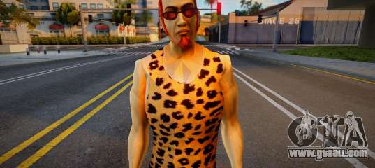 Postal Dude in leopard T-shirt