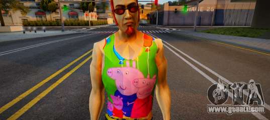 Postal Dude in a T-shirt with Peppa Pig