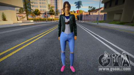 Cute Girl in leather jacket for GTA San Andreas
