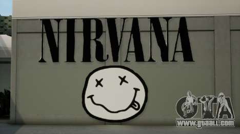 Nirvana Logo across street from Kurt Cobain