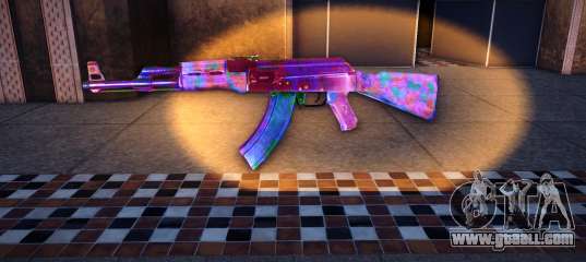 AK-47 Skin Rusty Rainbow for GTA Vice City