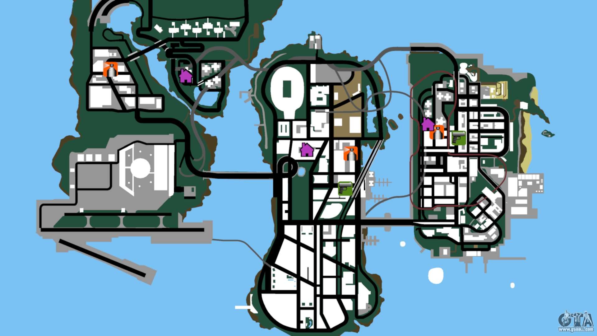 Download Radar, map and icons in the style of GTA 5 [GTA 3, VC, SA] for GTA  San Andreas: The Definitive Edition