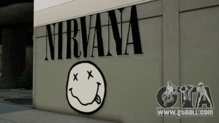 Nirvana Logo across street from Kurt Cobain for GTA San Andreas Definitive Edition