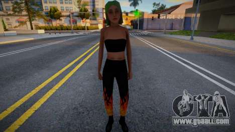 Girl with bright hair for GTA San Andreas