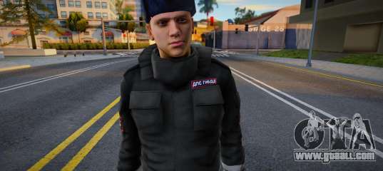 Traffic police officer in winter uniform v1