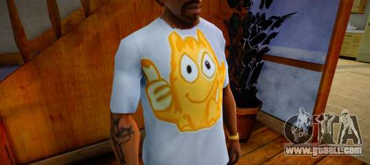T-shirt with cat Peach