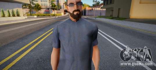 Biker with a fashionable goatee