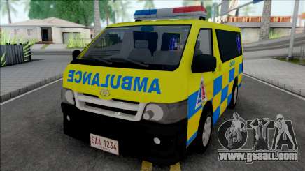 Toyota Hiace Quezon City Ambulance for GTA San Andreas