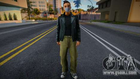 Claude in a protective mask for GTA San Andreas