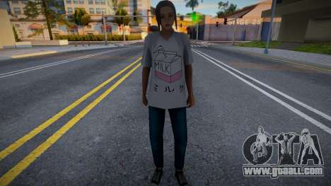 Girl in a Milk T-shirt for GTA San Andreas