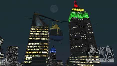 Empire State Building lights Yellow-Green for GTA 4
