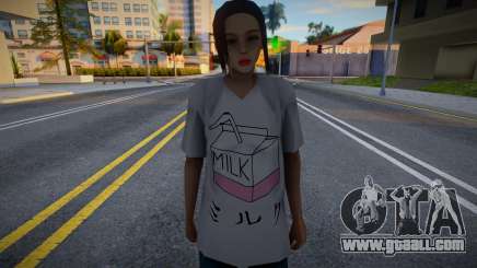 Girl in a Milk T-shirt for GTA San Andreas