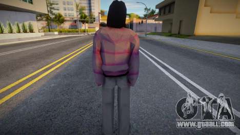 Cute girl in a pink jacket for GTA San Andreas