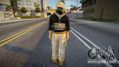 Military man in helmet and uniform for GTA San Andreas