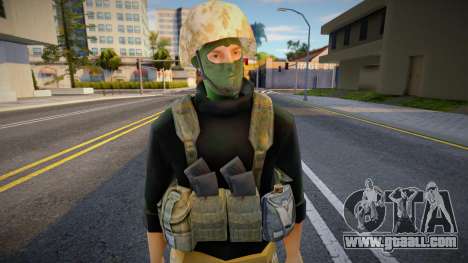 Military man in helmet and uniform for GTA San Andreas