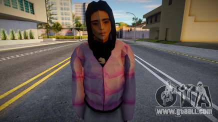 Cute girl in a pink jacket for GTA San Andreas