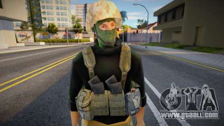 Military man in helmet and uniform for GTA San Andreas