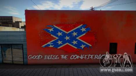 Graffiti God bless the Confederacy for GTA San Andreas
