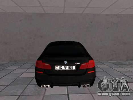 BMW M5 F10 AM Plates for GTA San Andreas