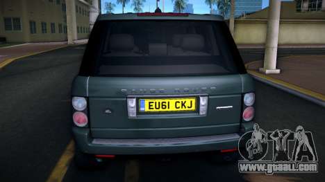 Range Rover Supercharged 2008 (UK Plate) for GTA Vice City