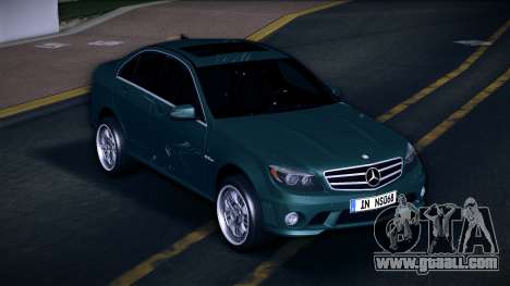 Mercedes-Benz C63 (AMG) 2010 (EU Plate) for GTA Vice City
