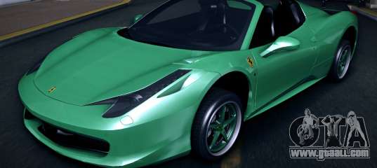 Ferrari 458 Spider 2011 for GTA Vice City