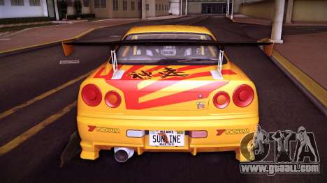 Nissan Skyline GT-R V-Spec R34 02 (Painjob) for GTA Vice City
