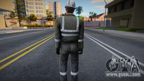 Fire service worker in uniform for GTA San Andreas
