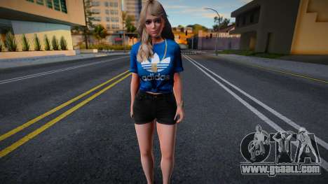 DOAXVV Amy - Fashion Casual V1 Adidas Denim Shor for GTA San Andreas