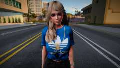 DOAXVV Amy - Fashion Casual V1 Adidas Denim Shor for GTA San Andreas