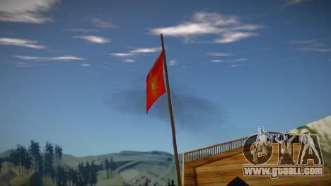 Macedonian Flag On Mount Chiliad (LQ 64x128) for GTA San Andreas