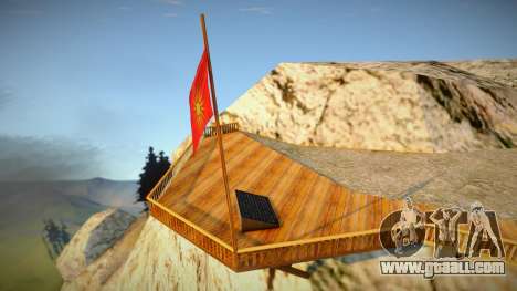Macedonian Flag On Mount Chiliad (HQ 512x1024) for GTA San Andreas