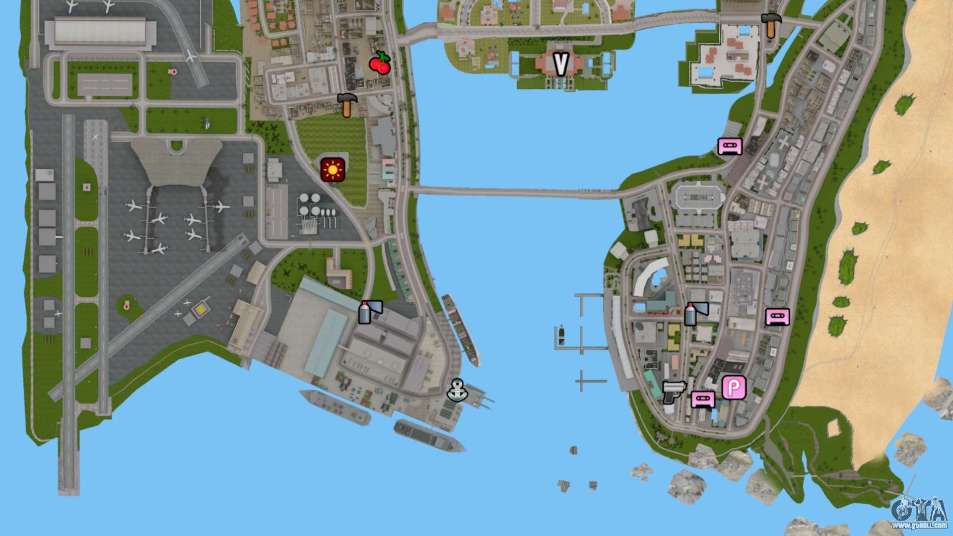 HD Satellite Map For ViceCity v1 for GTA Vice City Definitive Edition
