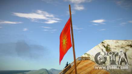 Macedonian Flag On Mount Chiliad (LQ 64x128) for GTA San Andreas