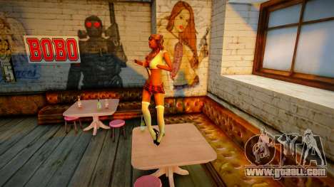 Prostitutes dancing in the bar on the table for GTA San Andreas