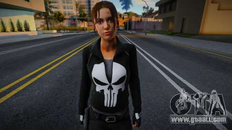 Zoe in the clothes of the Punisher from Left 4 D for GTA San Andreas