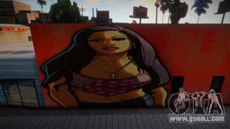 San Andreas Artwork Girl Mural v1 for GTA San Andreas