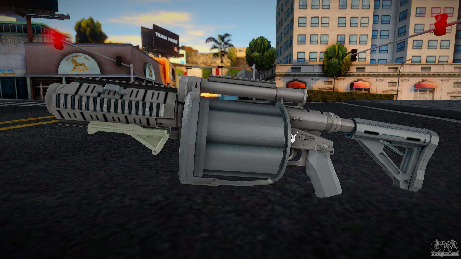 Гранатомет гта. Grenade GTA 5. Гранатомет ГТА 5. GTA 5 мод на оружие ближнего боя. Оружие в GTA V Launcher.